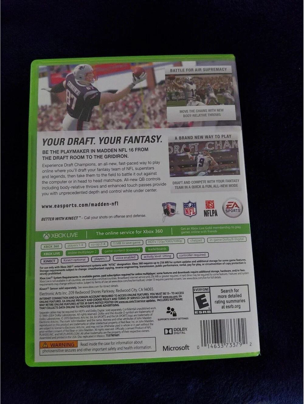 Madden NFL 16 (Microsoft Xbox 360, 2015)